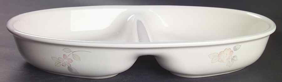Wyndham 12" Oval Divided Vegetable Bowl by Pfaltzgraff-1