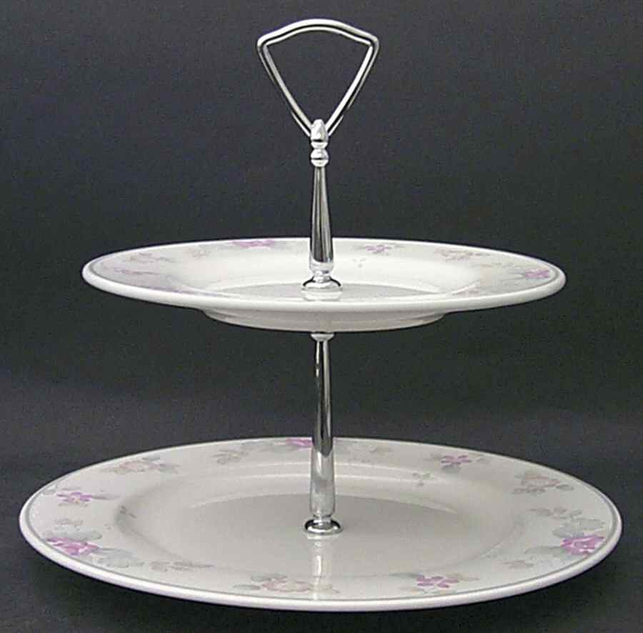Wyndham 2 Tiered Serving Tray (Dinner & Salad Plate) by Pfaltzgraff-1