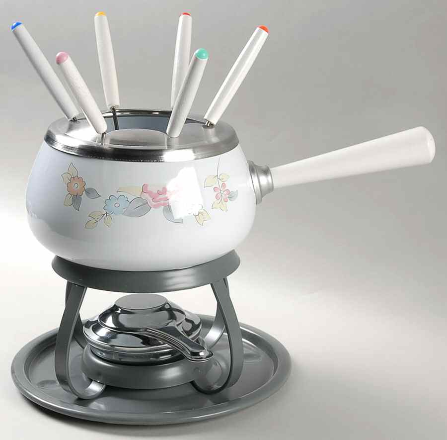 Wyndham (11 Piece) Metal Fondue Set by Pfaltzgraff-1
