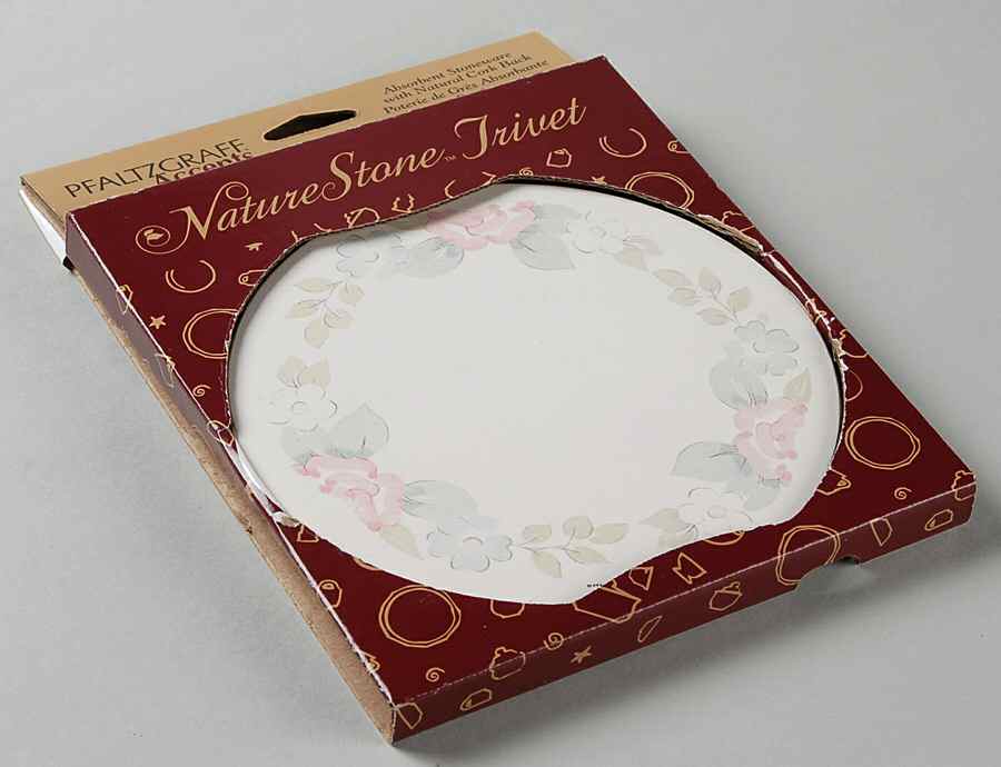 Wyndham Round Stone Cork Back Trivet by Pfaltzgraff-1