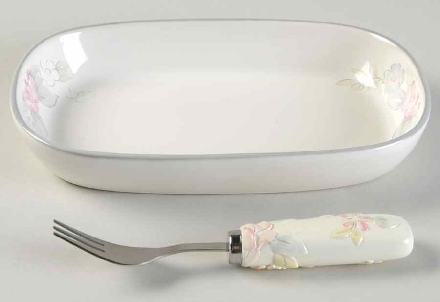 Wyndham Hors d'Oeuvre Set (Tray and Fork) by Pfaltzgraff-1