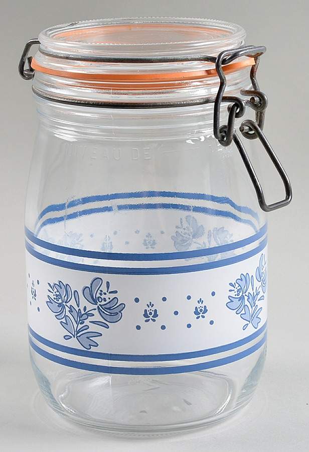 Yorktowne 8" Glassware Canister with Hinged Lid by Pfaltzgraff-1