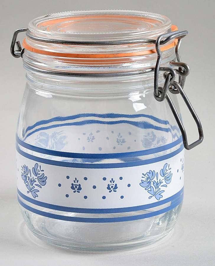 Yorktowne 5" Glassware Canister with Hinged Lid by Pfaltzgraff-1
