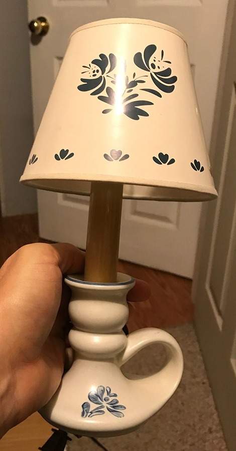 Yorktowne Candle Lamp & Shade by Pfaltzgraff-1