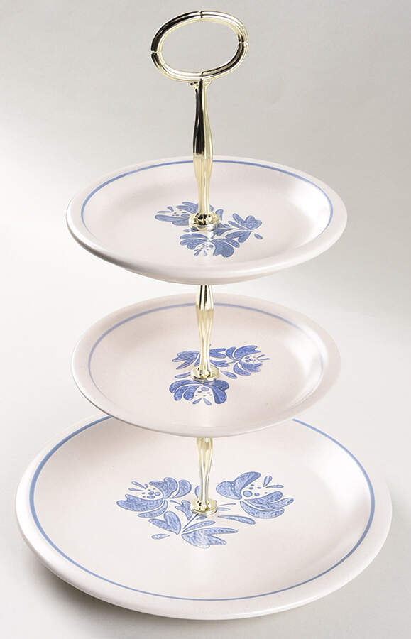 Yorktowne 13 7/8"-14 1/4" 3-Tiered Serving Tray(DP,SP,BB) HC by Pfaltzgraff-1