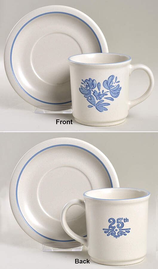Yorktowne Oversized Cup & Saucer Set by Pfaltzgraff-1