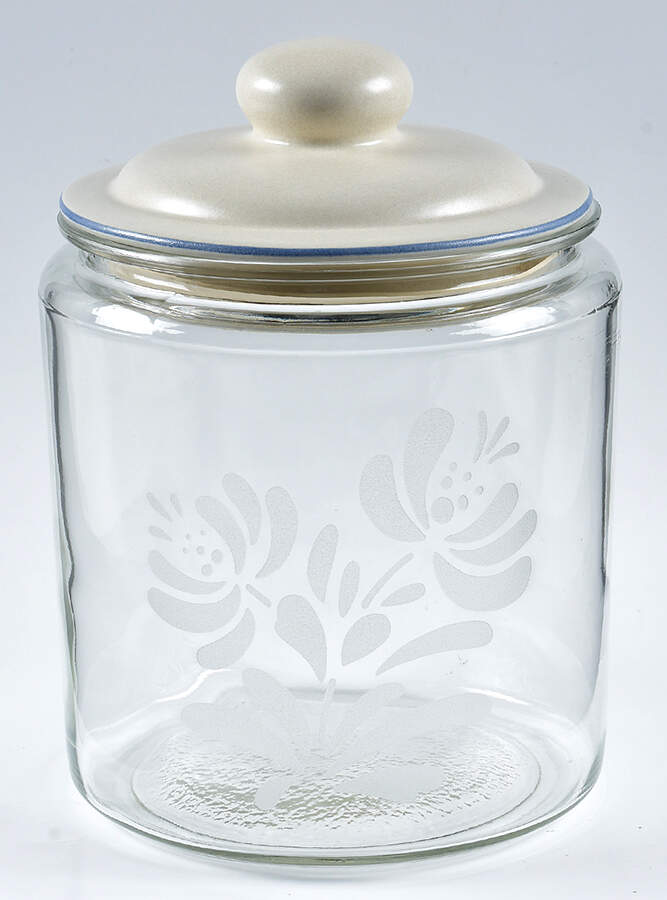 Yorktowne Glassware Cookie Jar & Lid by Pfaltzgraff-1