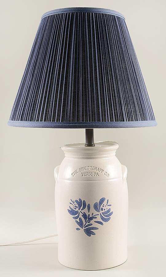 Yorktowne Large Crock Lamp & Shade by Pfaltzgraff-1