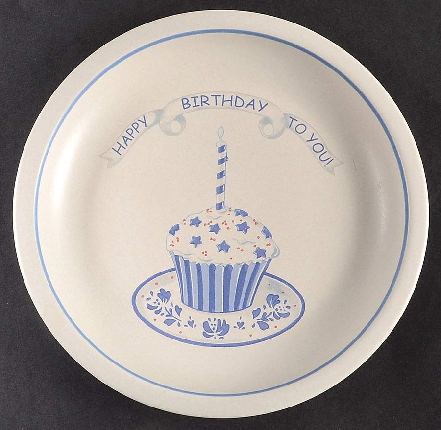 Yorktowne Happy Birthday Plate by Pfaltzgraff-1