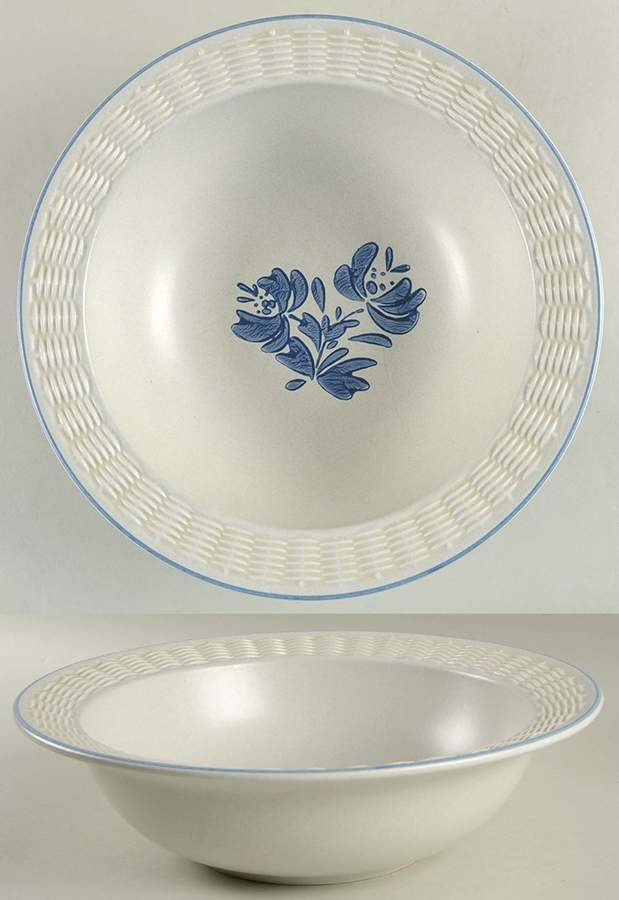 Yorktowne Serving Bowl with Wicker Trim by Pfaltzgraff-1