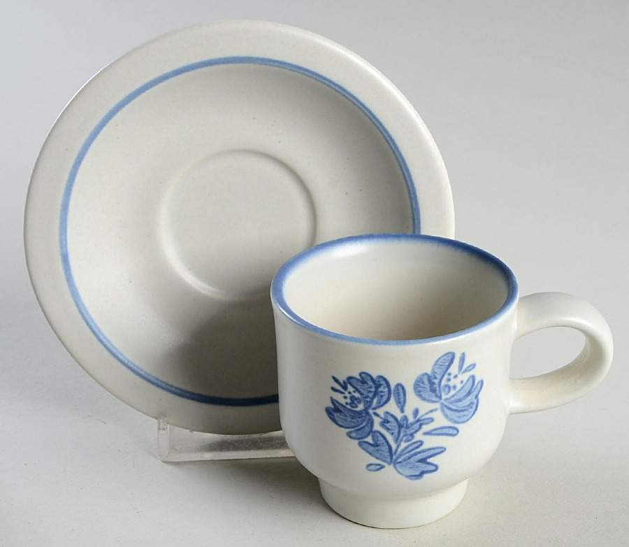 Yorktowne Footed Demitasse Cup & Saucer Set by Pfaltzgraff-1