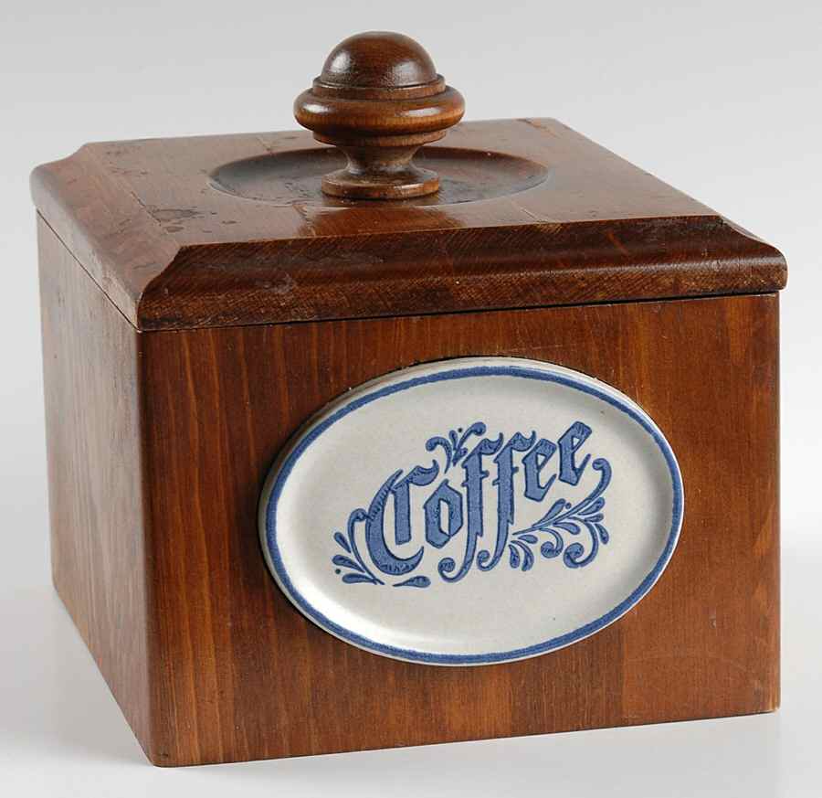 Yorktowne Wood Coffee Canister & Lid by Pfaltzgraff-1