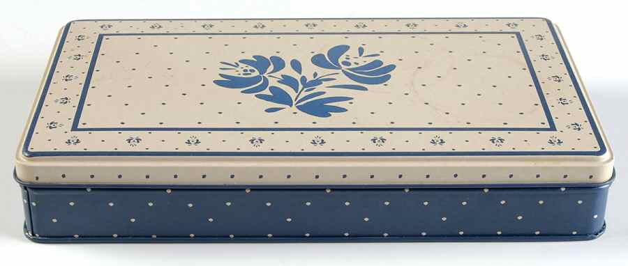 Yorktowne Rectangular Metal Napkin Box W/Paper Napkins by Pfaltzgraff-1