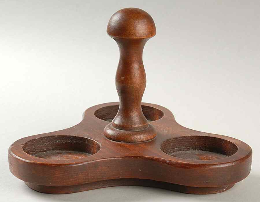 Yorktowne Condiment Set/Wood Base Only by Pfaltzgraff-1