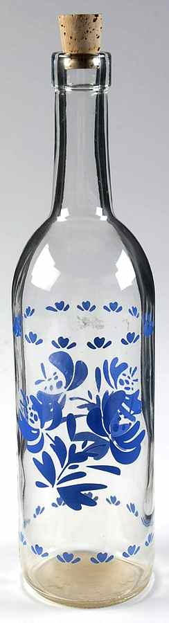 Yorktowne Glassware Bottle with Cork Stopper by Pfaltzgraff-1