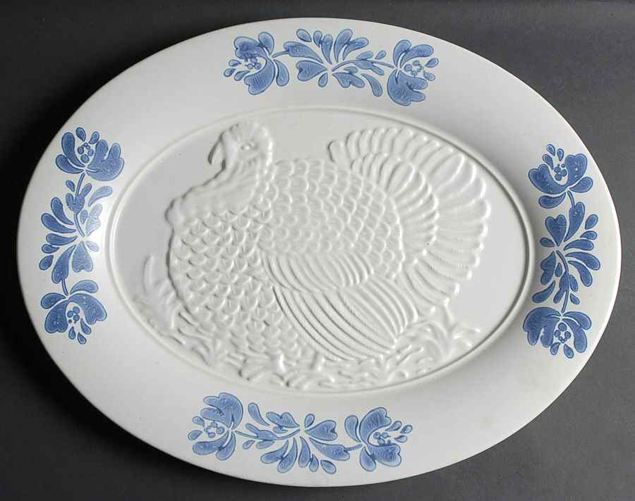 Yorktowne 18" Oval Turkey Serving Platter by Pfaltzgraff-1