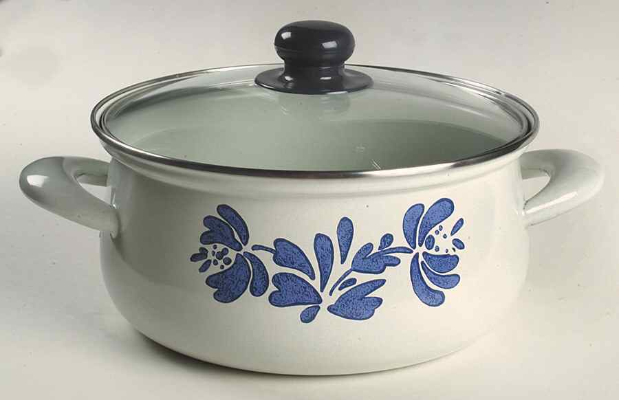 Yorktowne 4 Qt Metal Covered Casserole with Glass Lid by Pfaltzgraff-1