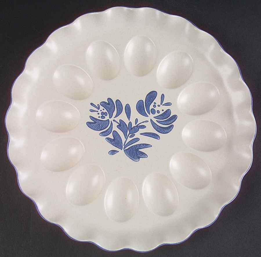 Yorktowne Fluted Deviled Egg Plate by Pfaltzgraff-1