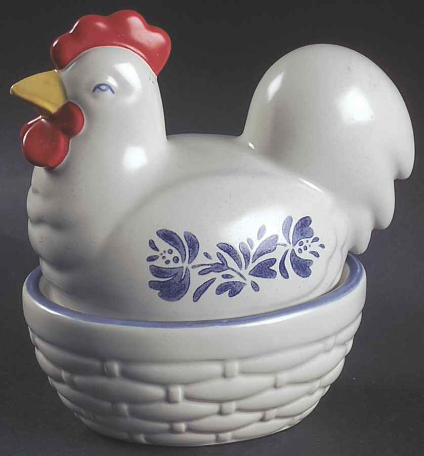 Yorktowne Sculpted Deviled Egg Covered Bowl by Pfaltzgraff-1