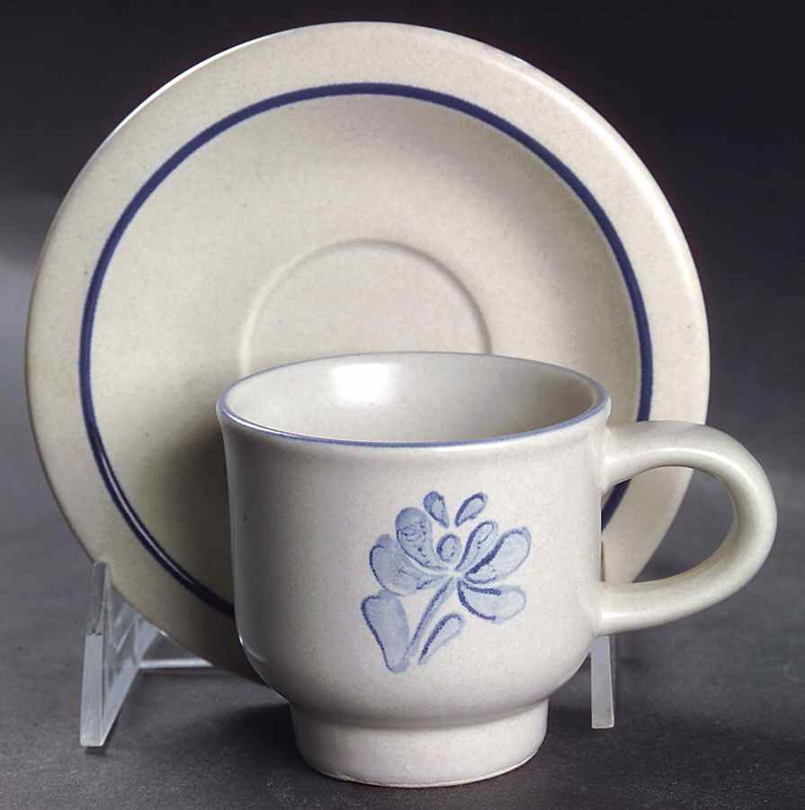 Yorktowne Footed Demitasse Cup & Saucer Set by Pfaltzgraff-1