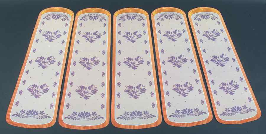 Yorktowne Package of 5 Fan Blade Appliques by Pfaltzgraff-1