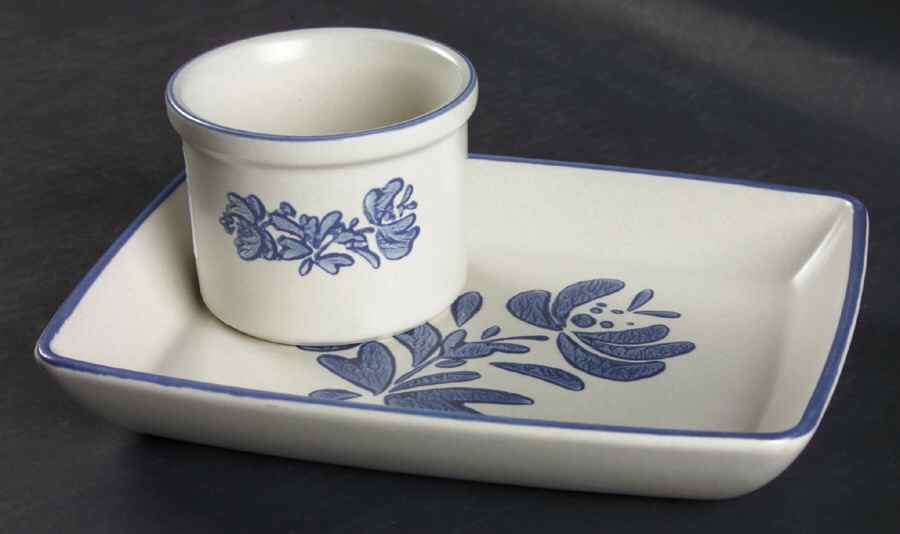 Yorktowne Individual Dipper Set (Bowl and Tray) by Pfaltzgraff-1