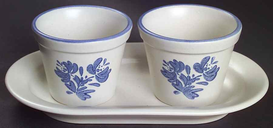 Yorktowne Herb Pots with Tray (2 Pots and 1 Tray) by Pfaltzgraff-1