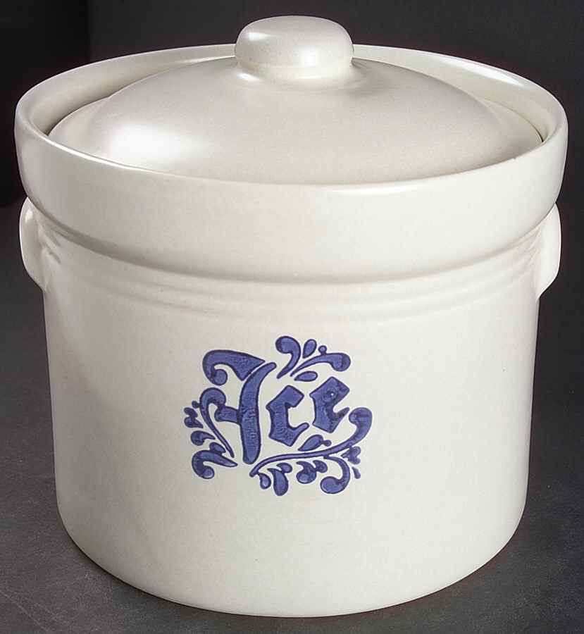 Yorktowne Ice Crock with Lid & Metal Insert by Pfaltzgraff-1