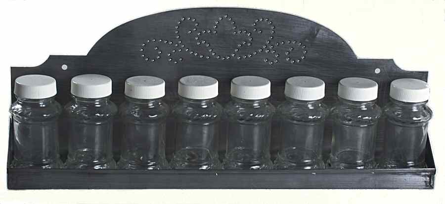 Yorktowne Spice Jar Set with Tinsmith Holder by Pfaltzgraff-1