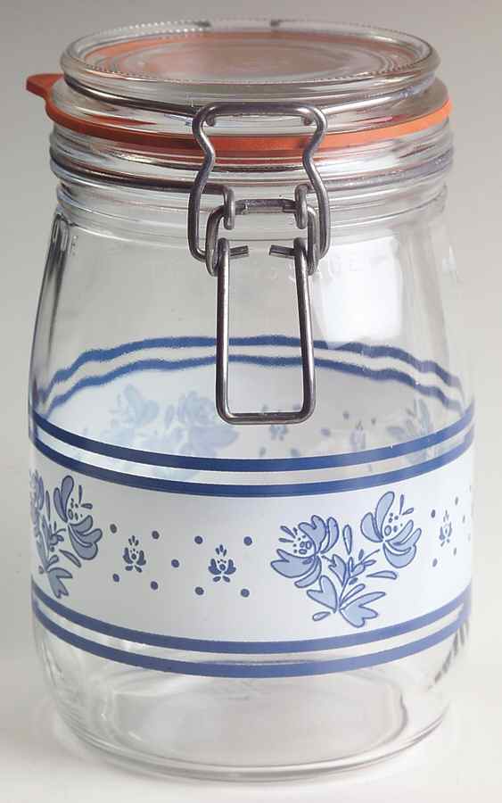 Yorktowne 7" Glassware Canister with Hinged Lid by Pfaltzgraff-1