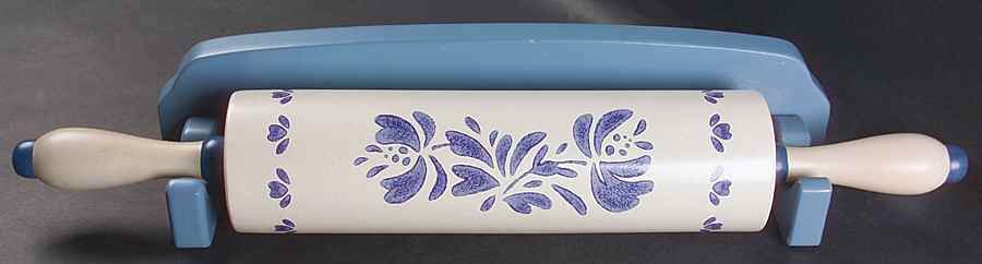 Yorktowne Rolling Pin W/Wood Wall Hanger by Pfaltzgraff-1
