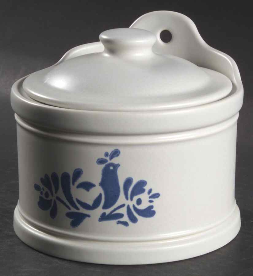 Yorktowne 35th Anniversary Salt Box& Lid by Pfaltzgraff-1