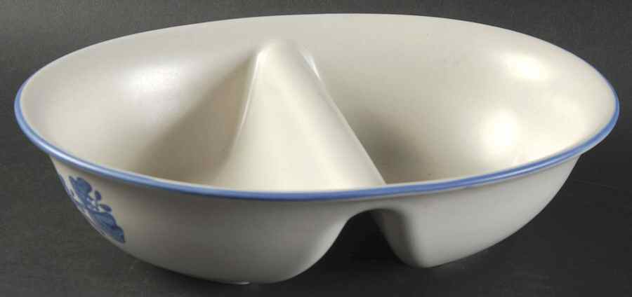 Yorktowne 10" Oval Divided Vegetable Bowl by Pfaltzgraff-1