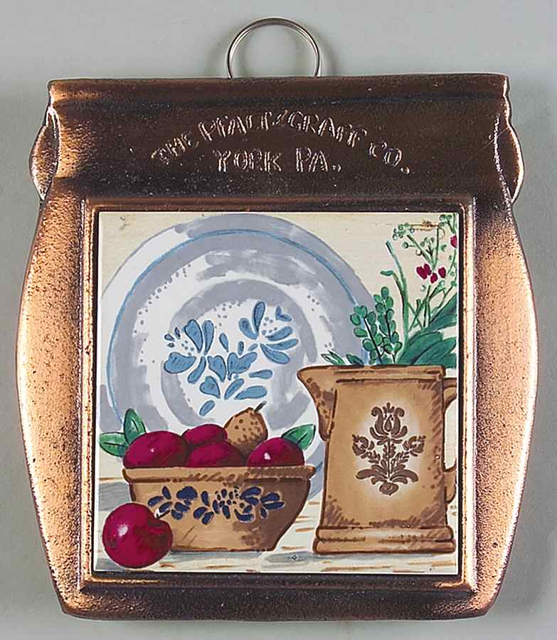 Yorktowne Metal Crock Shaped Trivet W/Ceramic Tile by Pfaltzgraff-1