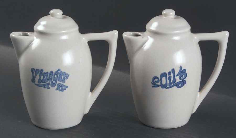 Yorktowne Vinegar and Oil Cruet Set with Spout by Pfaltzgraff-1