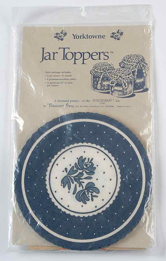 Yorktowne (Set of 6) Jar Toppers (Paper & Yarn) by Pfaltzgraff-1