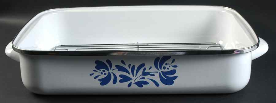 Yorktowne 19" Metal Rectangular Roaster by Pfaltzgraff-1