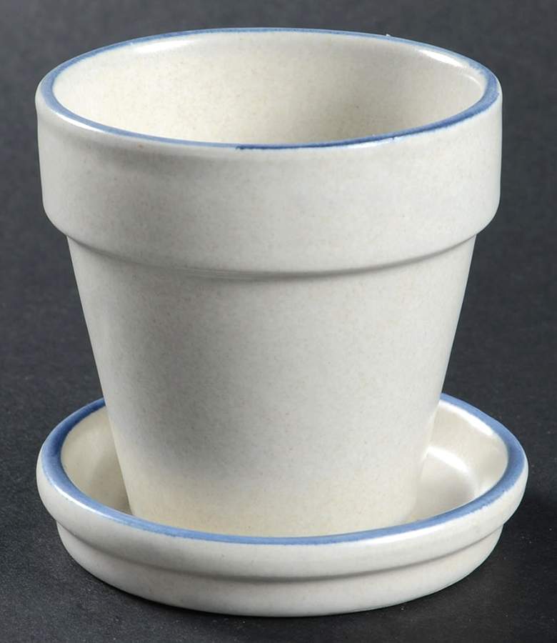 Yorktowne 3" Flower Pot & Underplate by Pfaltzgraff-1