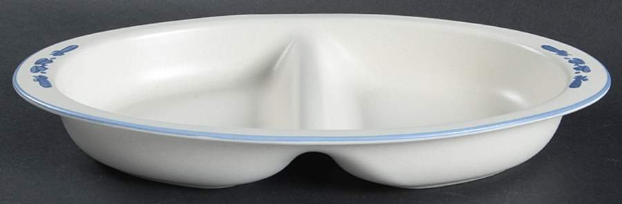 Yorktowne 14" Oval Divided Vegetable Bowl by Pfaltzgraff-1