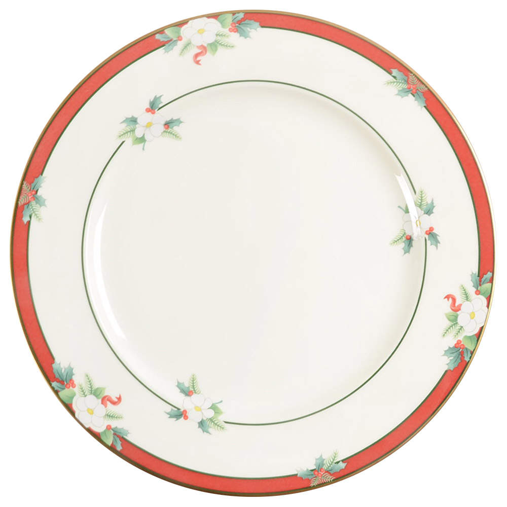 Yuletide (Bone) Dinner Plate by Pfaltzgraff-1