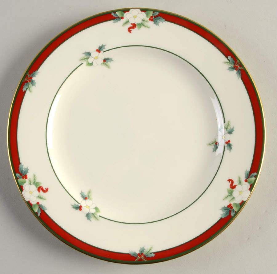Yuletide (Bone) Salad Plate by Pfaltzgraff-1