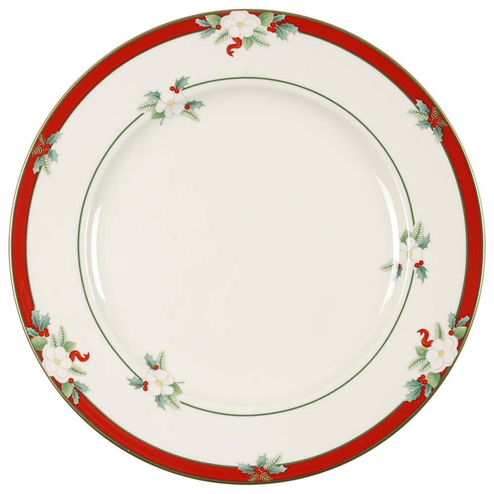 Yuletide (Bone) Dinner Plate by Pfaltzgraff-1