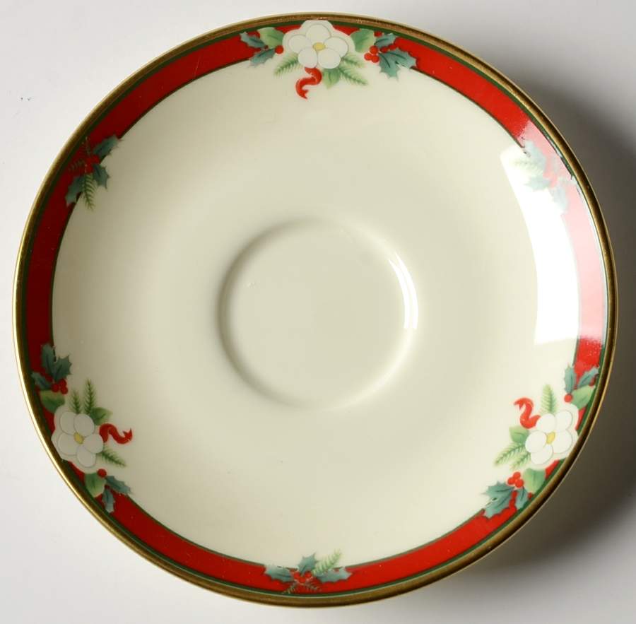 Yuletide (Bone) Saucer for Demitasse Cup by Pfaltzgraff-1