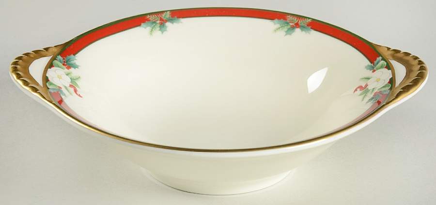 Yuletide (Bone) Lugged Fruit/Dessert (Sauce) Bowl by Pfaltzgraff-1