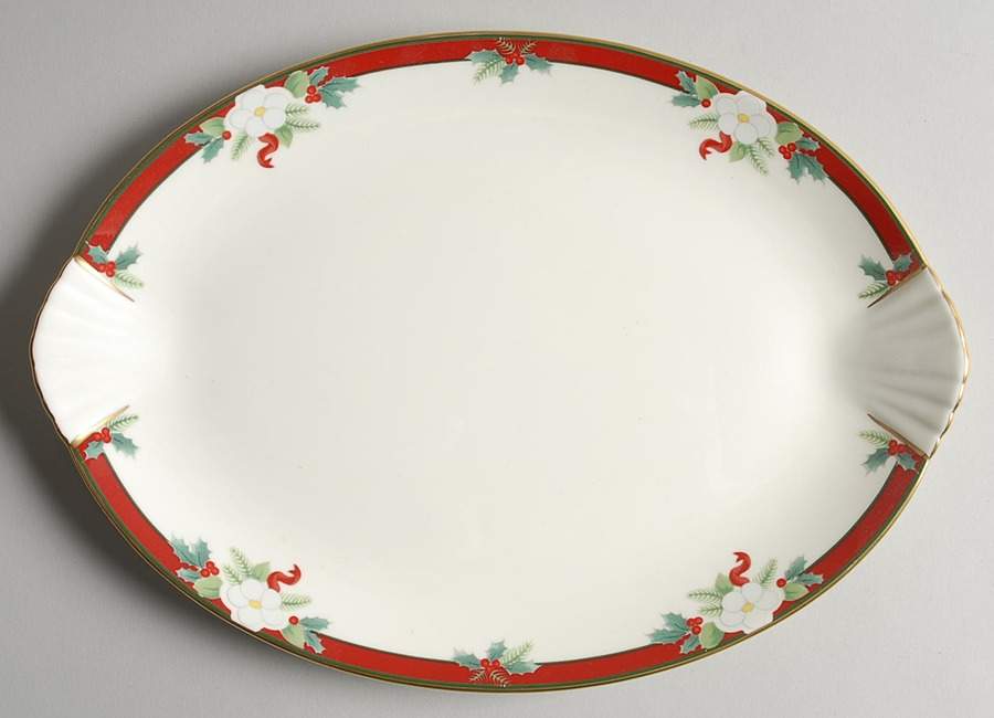 Yuletide (Bone) 10" Oval Serving Platter by Pfaltzgraff-1