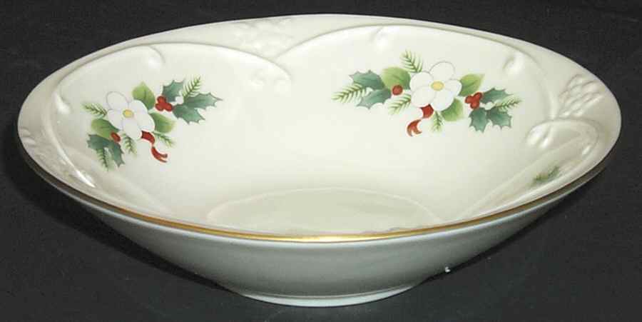 Yuletide (Bone) Open Candy Dish by Pfaltzgraff-1
