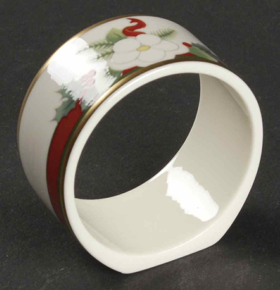 Yuletide (Bone) Napkin Ring by Pfaltzgraff-1
