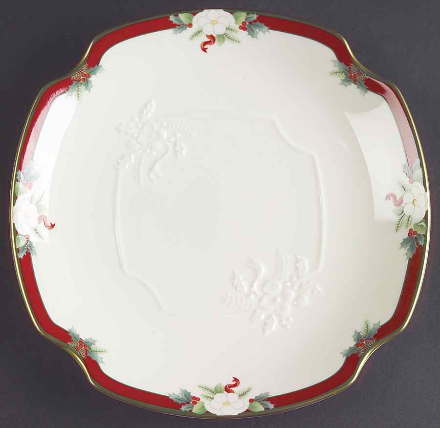 Yuletide (Bone) 7" Sweet Meat Dish by Pfaltzgraff-1