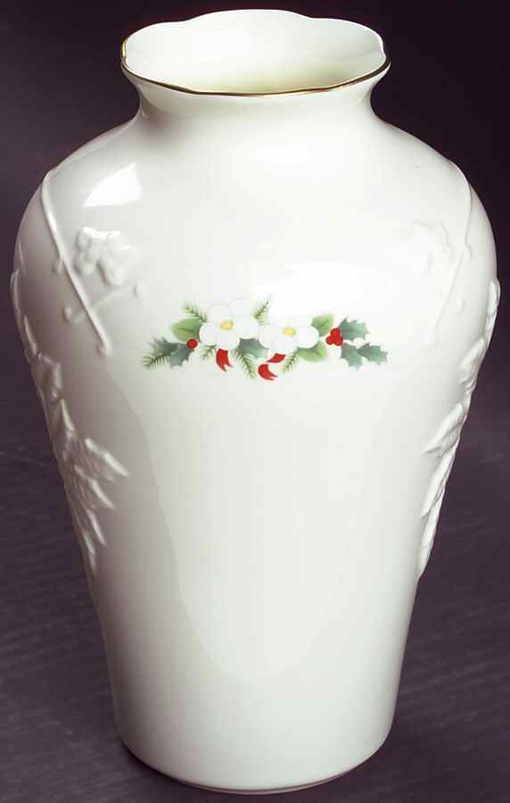 Yuletide (Bone) 9" Vase by Pfaltzgraff-1