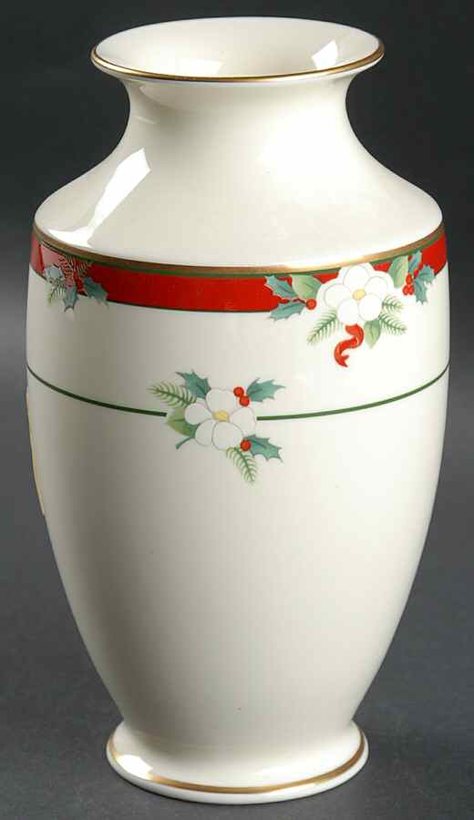 Yuletide (Bone) 7" Vase by Pfaltzgraff-1